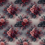 Truck noir floral rouge