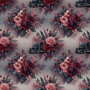 Truck noir floral rouge