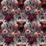 Vache highland 1 floral rouge