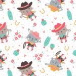Les amoureux du farwest 100% coton