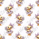 Canard et bouquet fond pois