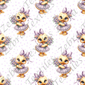 Canard et bouquet fond pois