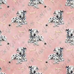Dalmatien et os fond rose