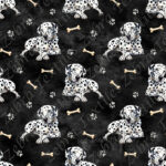 Dalmatien et os fond noir
