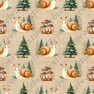 Escargot et sapin fond sable