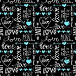 Love bleu fond noir