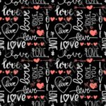 Love rouge fond noir