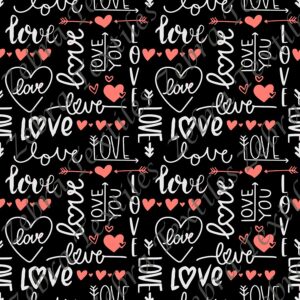 Love rouge fond noir