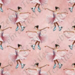 Patineuse rose fond rose