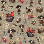 Pirate rouge fond sable