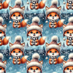 Renard joyeux en hiver