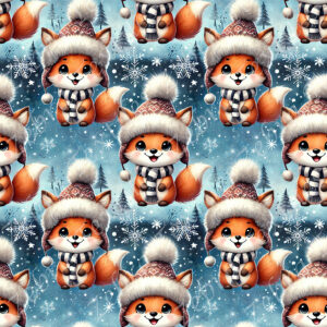 Renard joyeux en hiver