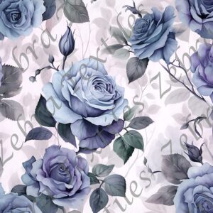 Rose bleue et feuillage