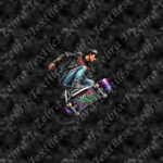 Skateur stylé chandail noir fond noir