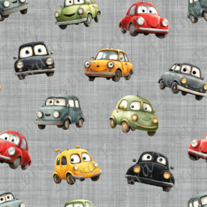 Voiture cartoon fond gris