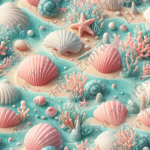 Coquillage corail et plage