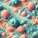 Coquillage corail et turquoise