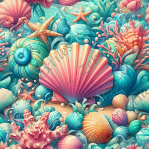 Coquillage rose turquoise