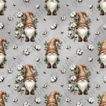 Gnome chapeau de jute et coton fond gris