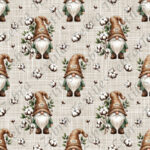 Gnome chapeau de jute et coton fond lin