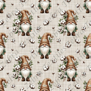 Gnome chapeau de jute et coton fond lin