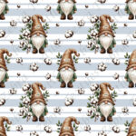 Gnome chapeau de jute et coton fond rayé