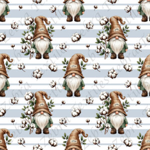 Gnome chapeau de jute et coton fond rayé