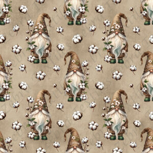 Gnome et coton fond grunge