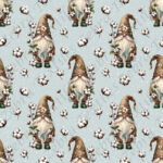 Gnome et coton fond pois