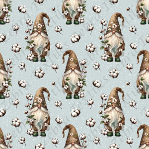 Gnome et coton fond pois