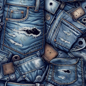 Poche de jeans trouée