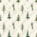 Sapin aquarelle 1 fond crème