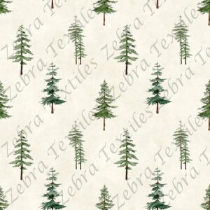 Sapin aquarelle 1 fond crème