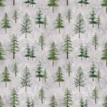 Sapin aquarelle 2 fond gris