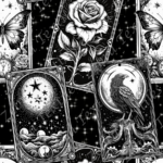 Carte de tarot noire et blanche