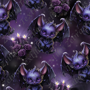 Chauve-souris chandelle fond mauve