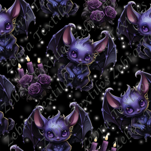 Chauve-souris chandelle fond noir