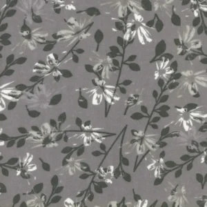 Floral gris flanelle