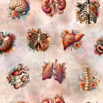 Organe floral fond grunge
