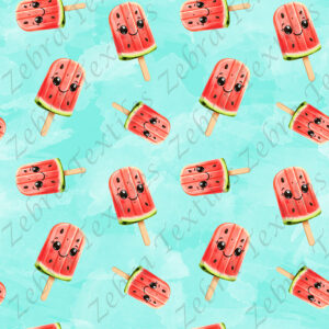 Popsicle melon d'eau fond aqua