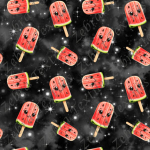 Popsicle melon d'eau fond étoilé