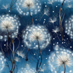 Dandelion bleu 2 fond marine