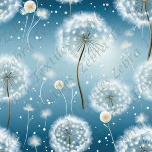 Dandelion bleu 4 fond bleu