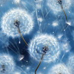Dandelion bleu 9 fond marine