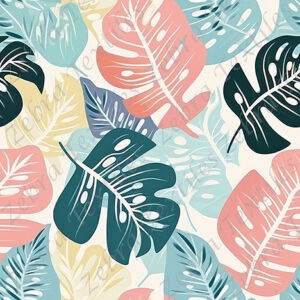 Feuillage pastel tropical 1