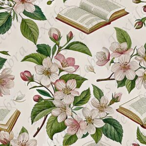 Livre et fleur de cerisiers