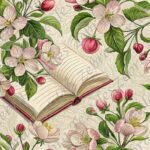 Livre et floral rosé
