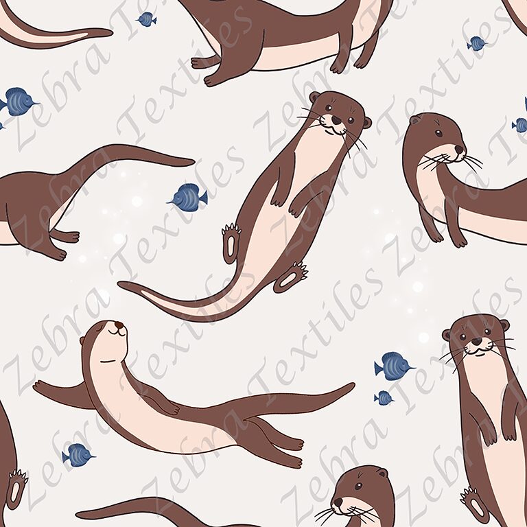 Loutre poisson bleu