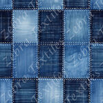 Patchwork rectangle denim
