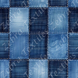 Patchwork rectangle denim